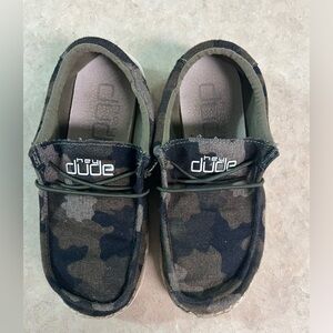 Hey Dude Kids Camo Shoes - Black and Brown